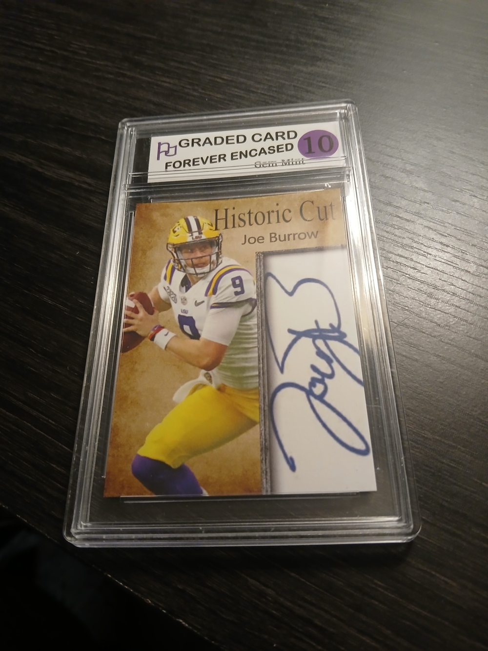 Historic Cut Joe Burrow Rookie Autograph Facsimile Gem Mint 10